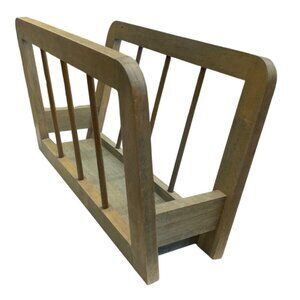 Vintage Wooden Magazine Rack Holder